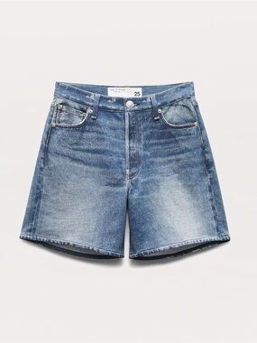 RAG & BONE rb Miramar Kaia Shorts Cotton Terry $128 Cosmos High-Rise Denim Sz 24